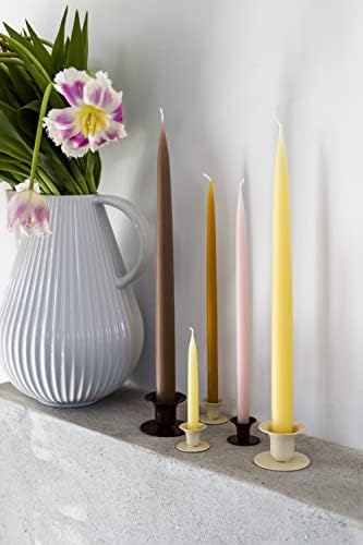 Kunstindustrien® Taper Candles – Set of 4, 13.8" – Made in Denmark, Long Burning Candles 15h, Unscented & Smokeless Candlesticks – Elegant Tall Candles for Weddings, Dinners & Home Decor (Heather) - Image 7
