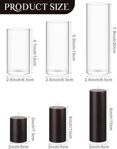 Shihanee 3 Pillar Candle and Holder, S, Black - Image 3