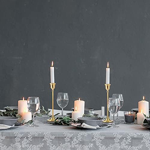 Vindar Candlestick Holders Taper Candle Holders - Set of 6 Gold Candle Sticks Holder Decorative for Dining Room, Centerpiece, Table, Wedding, Mantel, Candlelight Dinner, Party - Image 5