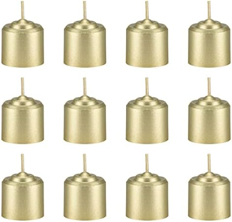 Mega Candles 12 pcs Unscented Gold Votive Candles, Hand Poured Wax Candle 10 Hours 1.38 Inch x 1.5 Inch, Home Décor, Wedding Receptions, Centerpieces, Occasions, Events, Festivities, Meditations by MEGA+CANDLES