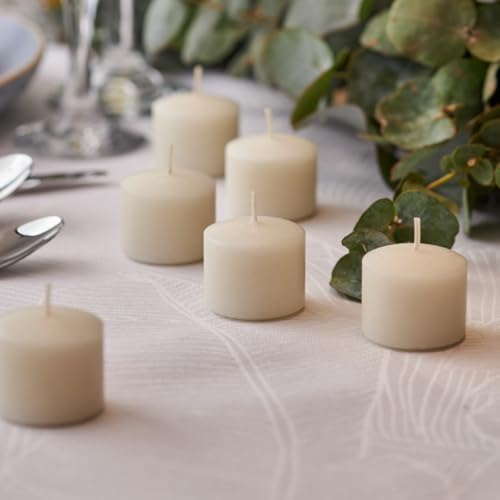 Simply Soson Ivory Votive Candle Set of 24 Bulk Unscented 10Hr Burn - Image 4