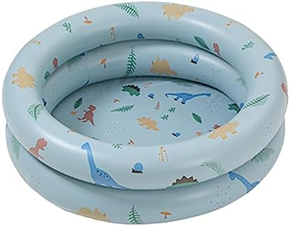 Inflatable Pool Baby Retro Blow Up Swimming Pool Family Cute Thickened Water Pool (Blue)