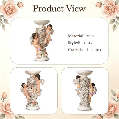 Angels Candle Holder Resin Figurine Elegant Table Decor Unique Home Gifts - Image 4