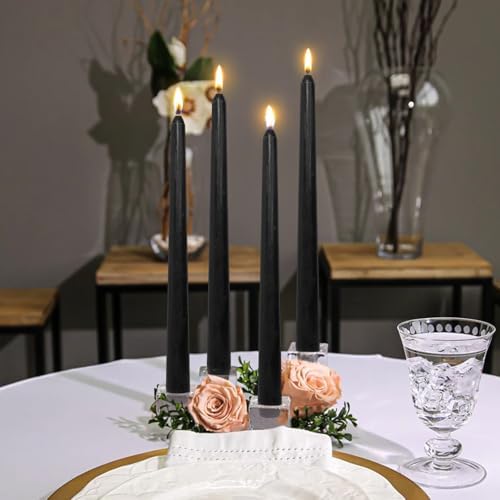 Candlesticks Long Taper Candle,Unscented 10 Inches Black Candle Sticks Smokeless Tapered Candles for Home Décor Holiday Gifts - Image 4