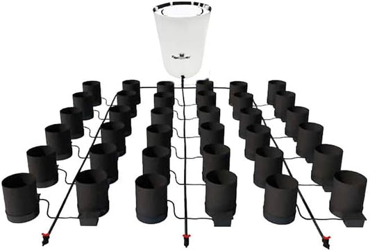 AutoPot 36 Pot GeoPot System with 3 Gallon Fabric Pots - Self-Watering, Gravity-Fed Hydroponic System (36Pot with 105 gal PRO Flexi Tank) Indoor, Black