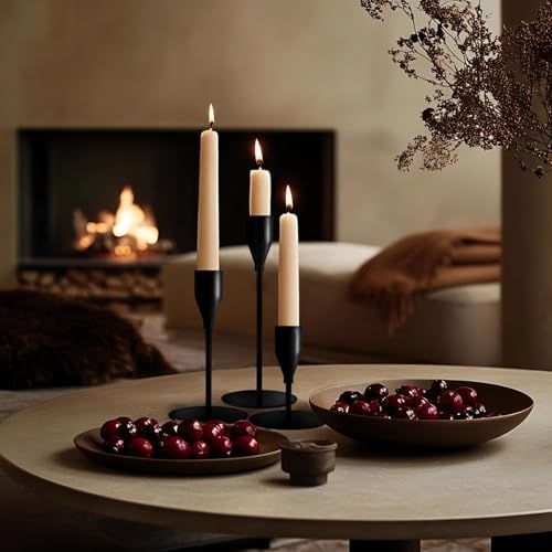 Black Candlestick Holders, Metal Taper Candle Holders, Set of 6 - Image 6