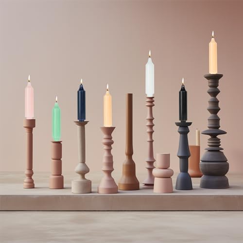 Short Taper Candle Sticks Halloween Candles 6 inch Unscented Dinner Candle Dripless for Home Decor,Set of 4,Orange - Image 6