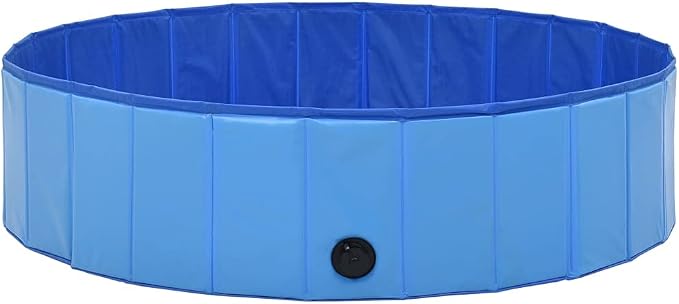 vidaXL Foldable Dog Swimming Pool PVC Animal Pet Folding Red/Blue Multi Sizes