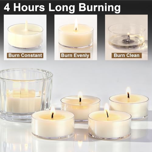 Tea Lights Candles, Votive Candles Bulk 50 Pack, 4 Hour - Image 4