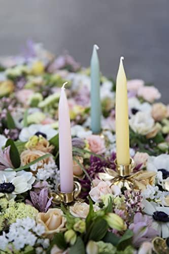 Kunstindustrien® Taper Candles – Set of 4, 13.8" – Made in Denmark, Long Burning Candles 15h, Unscented Candlesticks – Elegant Tall Candles for Weddings, Dinners & Home Decor (Dark Reseda Green) - Image 5