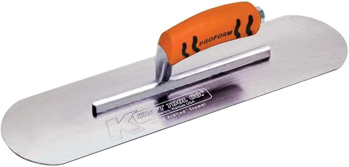 Kraft Tool CF330PF Swedish Stainless Steel Pool Trowel with ProForm Handle, 16 x 3-Inch