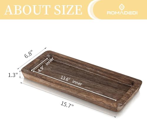 Romadedi Wooden Decorative Tray Candle Holder - Image 3