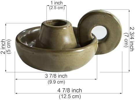 Candle Holder Ceramic Candlestick Holder, Candlelight Stand for Spell Candles, Taper Candles, and Incense, Halloween Christmas Dining Room Home Decoration Display - Image 4