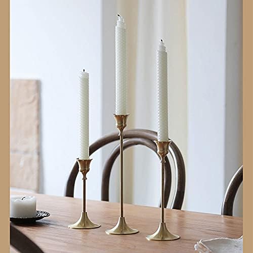 Vindar Candlestick Holders Taper Candle Holders - Set of 6 Gold Candle Sticks Holder Decorative for Dining Room, Centerpiece, Table, Wedding, Mantel, Candlelight Dinner, Party - Image 6