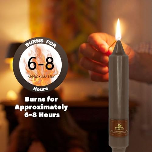 NJAO HOO Brown Short Taper Candle 7 Inch Candlesticks Unscented Dripless Gradient Colored Tapered Candle Set for Home Decor Wedding Party Dinner Candles, 4 Pack - Image 5