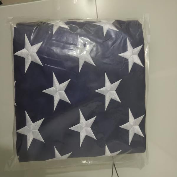 American Flag 3x5 ft- Embroidered Stars,Sewn Stripes,Durable and Long Lasting Nylon,2 solid brass grommets,Perfect for outside/Outdoor Use Heavy Duty US USA Flags.