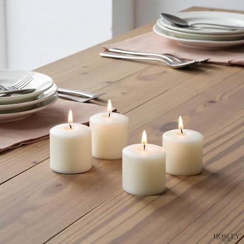 Hosley Set of 144 Unscented White Votive Candles – Bulk Pack, Clean-Burning, Long-Lasting 10-12 Hour Burn Time – Ideal for Weddings, Home Décor, Spa, and Events - Image 3