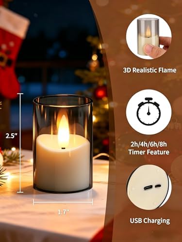 Rechargeable Flameless Candles with Remote Timer - Image 5