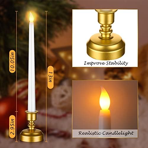 Fumete 16 Pcs Flameless Candles with Gold Base - Image 2