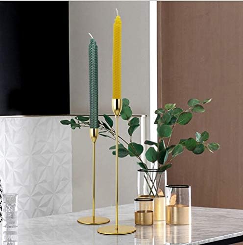 7 Pairs 100% Pure Beeswax Handmade Taper Candles, 9 Inch Smokeless Dripless Wax Candles, Beeswax Candle for Home Gift Ideas - Cool Color Set - Image 6