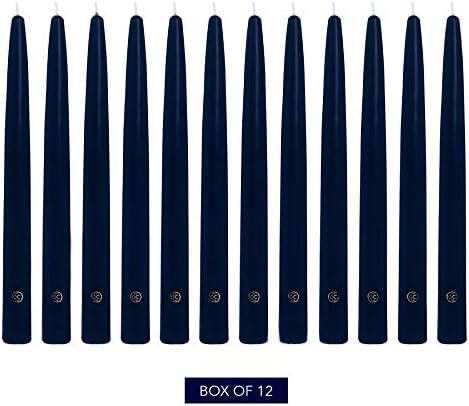Colonial Candle Indigo Blue Taper Candles Hand Dipped - 12" Tall Candlesticks - Dripless, Unscented - Candles For Birthdays, Celebrations, 12 count (Pack of 1) - Image 2