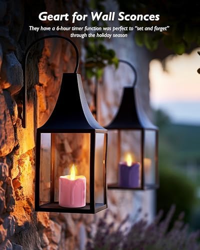 Homemory 2"x 2" Purple & Pink 6 Hour Timer Flameless Votive Candles, 6 Pack - Image 3