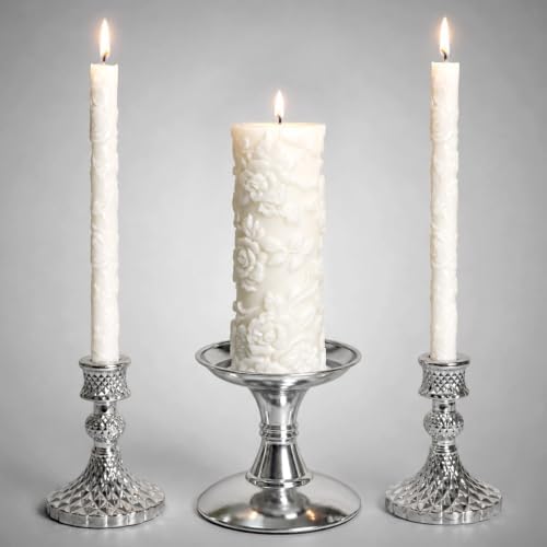 Irenare Unity Candles for Wedding Ceremony with Holder,Plain by Irenare