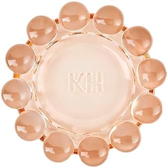 Chic Orange Bubble Glass Candle Dish – Modern Clear Glass Candle Holder for Tealights & Diffusers, Decorative Tray for Home & Tabletop Decor（1 Pack） - Image 3