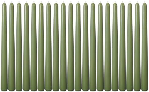 Viyffo Taper Candles, 10 Inch, 20 Pack, Olive Glow – Unscented by Viyffo