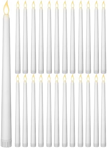 Treela Battery Operated LED Taper Candles,Basic,11 Inch,White by Treela