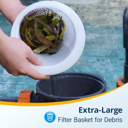 3 HP Variable Speed Pool Pump Inground 220v with Timer | High Flow Up to 11359 GPH Energy-Efficient Self Priming Above Ground Pool Pumps with Filter Basket