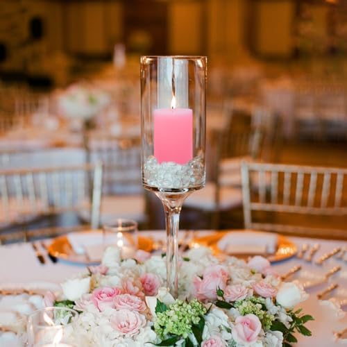 12 Hours Pink Votive Candles, 2.0 Inch Unscented Wax Candles for Wedding, Party, Holiday & Home, 24 Packs, VOTIVE-24X2.0FLAT-PINK - Image 6