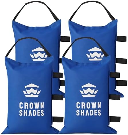 CROWN SHADES Sand Bags for Canopy Legs, 150 LBS, Blue (Unfilled) by Unknown