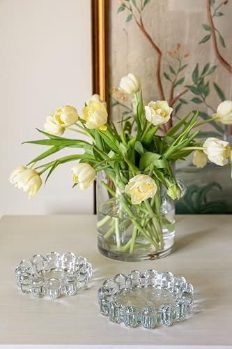 Alice Lane Home Collection Original Clear Glass Large Bubble Candle Dish - Image 6