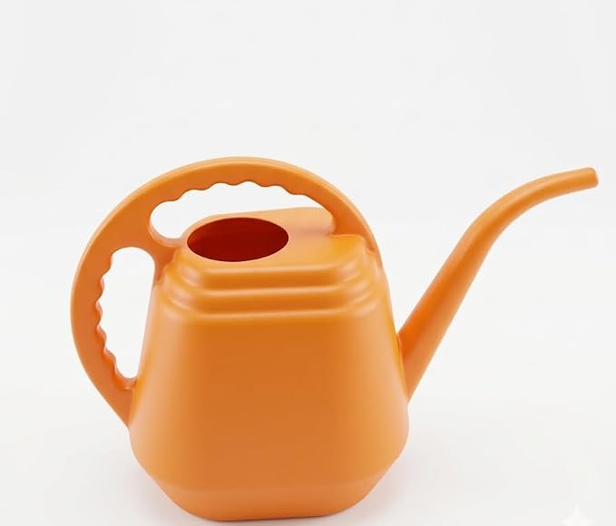 KP KOOL PRODUCTS One Gallon Orange Watering Can – Durable Plastic Indoor & Outdoor Plant Waterer – Lightweight Garden Tool with Easy Pour Spout – Ideal for Flowers, Herbs, Lawns & Houseplants – 1 Pack