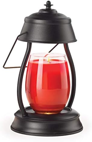Candle Warmers Etc. Black Hurricane Candle Warmer Lantern – for Top-Down Warming & Flame-Free Fragrance by CandleWarmersEtc