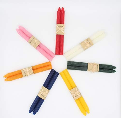 Set of 14 Beeswax Handmade Taper Candles, 9 Inch Smokeless Dripless Wax Candles, Beeswax Candle for Home Gift Ideas, Long Candle Sticks for Wedding,Dinner - Image 5