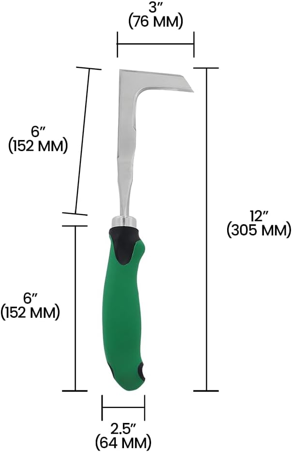 Zenport 15311G Crack Weeder Weeding Sickle Stainless Steel, 12-Inch