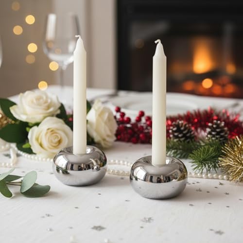 Silver Modern Doughnut Shaped Candlestick Holder (1 Pack) - Image 4