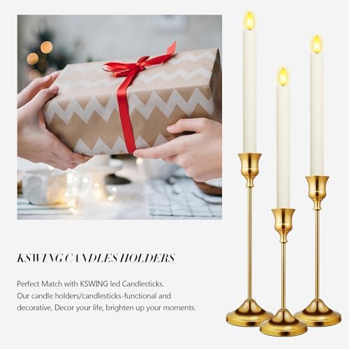 Candlestick Holders 6 PCS Metal Taper Candle Holders, KSWING Gold Candle Stick Holders Set, Perfect for Table Centerpiece Mantel Party Wedding Christmas Home Decor, Set of 6 - Image 6