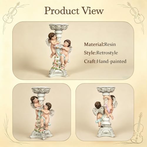 Angel Candle Holder Resin Figurine Colorful Elegant Table Decor Home Gifts - Image 5