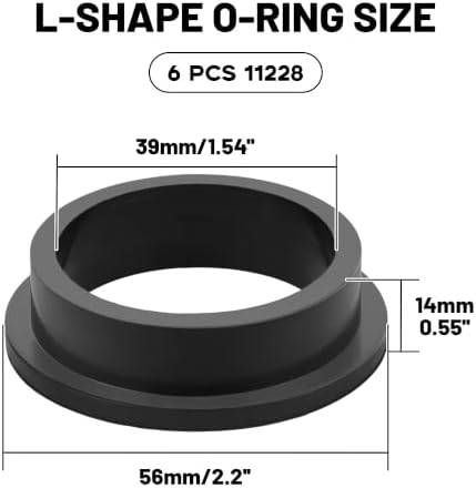 6 Pack 11228 L-Shape O-Ring Gasket Replacement Compatible with Intex Sand Filter Pumps Motor