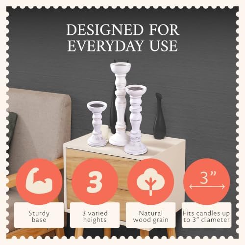 Mela Artisans Lainon Metal Candle Holders - Matte Black, Set of 3 - Image 4