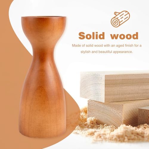 Wood Candle Holders for Pillar Candles Wooden Candlestick Holder Unique - Image 3