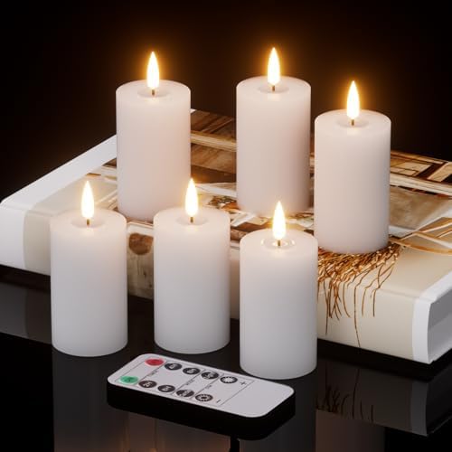 Votive Flameless LED Candles Battery Operated with Remote Timer, White by KunSwennLife