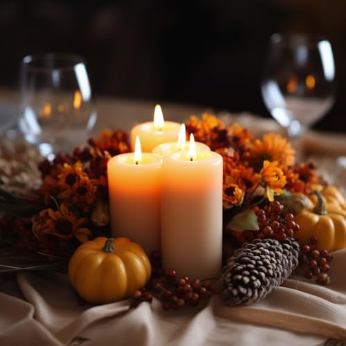 Pillar Candles White 12 Pack, 2.8x4 Inch Unscented Candle - Image 6