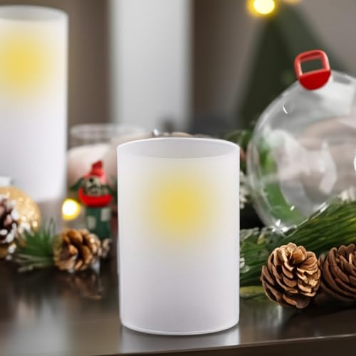 WGVI Hurricane Candle Holder Sleeve, W: 5", Ht: 8", Frosted Glass Cylinder Open Both Ends, Chimney Tube Shade, 6 Pieces - Image 7