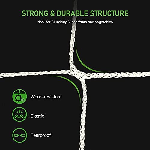 Trellis Netting, CANAGROW Heavy-Duty Garden Plant Trellis Netting for Climbing Plants, Outdoor Indoor Grow Net for Beans Tomatoes Peas Pumpkin Flowers, 6x30ft, 1 Pack - Image 3