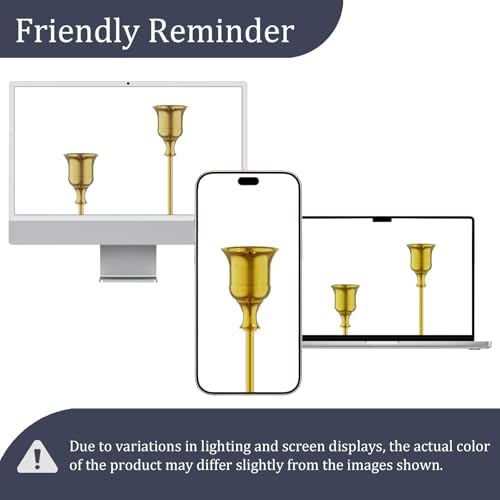 FSyueyun Gold Candle Holders Set of 3, Elegant Metal Candlestick Holders - Image 3