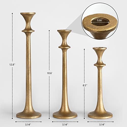 Iron Taper Candle Holder - Set of 3 Decorative Candle Stand - Image 3